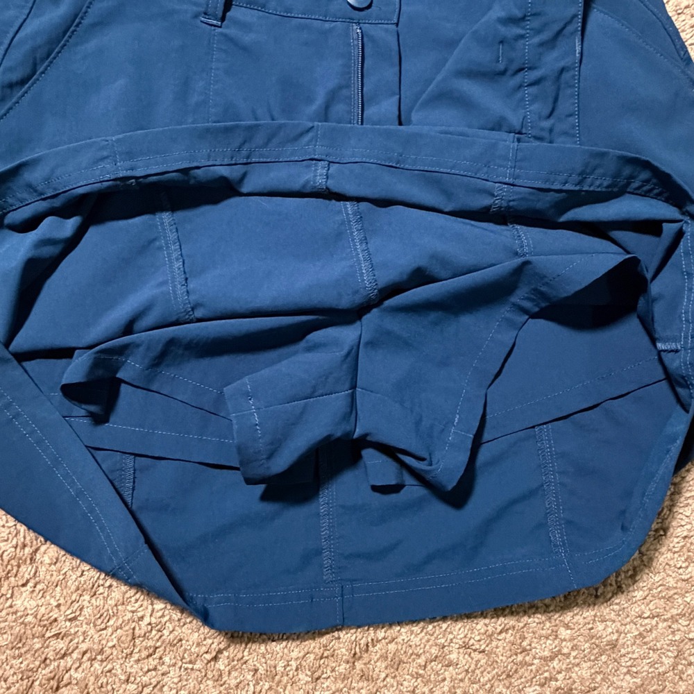 Patagonia Happy Hike‎ Skort Womens 14 Blue Hiking Active Skirt Built-in Shorts - Picture 6 of 8